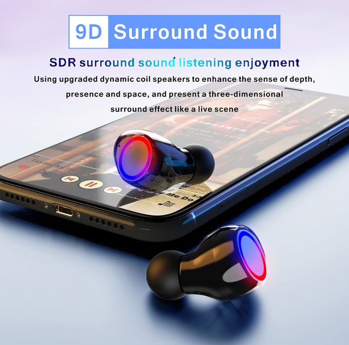 Dragon M12PRO Bluetooth 5.0 Earbuds with 3D Surround Sound and True Wireless Connectivity: black, metallic silver wireless ea