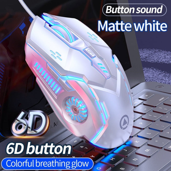Enhanced Gaming Experience with 6 Button Dragon Mouse at 3200 DPI: black, blue computer mouse, gaming, futuristic style