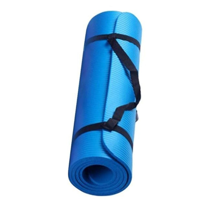 Extra-Large Non-Slip Yoga Exercise Mat: blue, gray yoga mat, minimal style