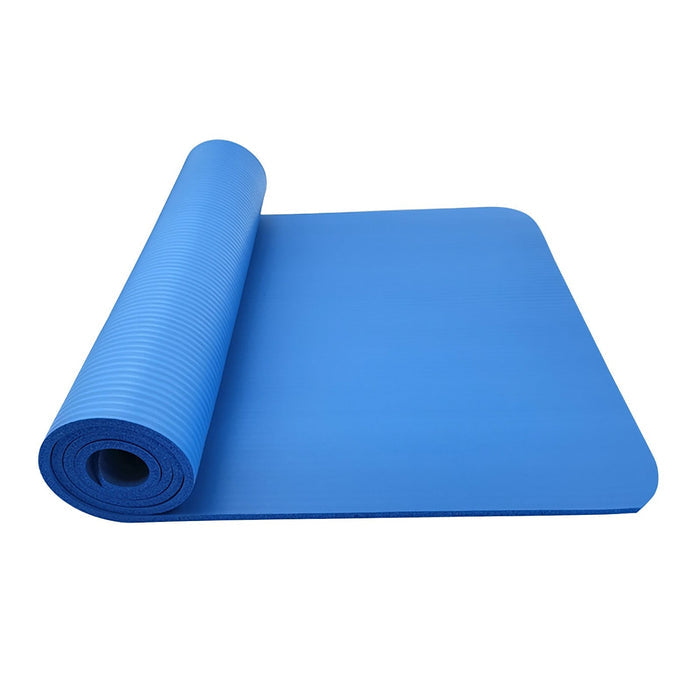 Extra-Large Non-Slip Yoga Exercise Mat: blue, gray yoga mat, minimal style