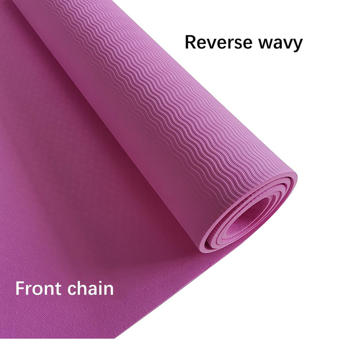 Extra-Large Non-Slip Yoga Exercise Mat: blue, gray yoga mat, minimal style