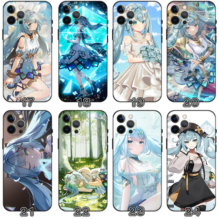 Faruzan Genshin Impact Phone Case: teal, aqua anime-style female character, anime, cartoon, fantasy style