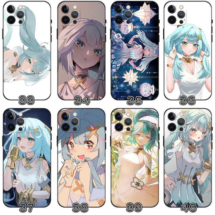 Faruzan Genshin Impact Phone Case: teal, aqua anime-style female character, anime, cartoon, fantasy style