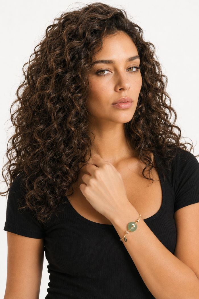 Fashion Bracelet with Charming Jade Design Default