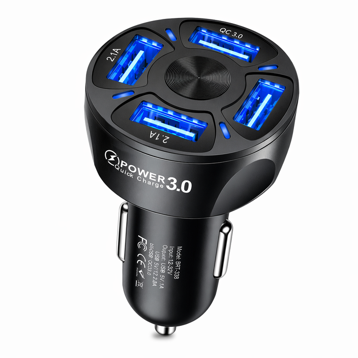Fast Car USB Charger with Multiple Functions for Rapid Charging Default