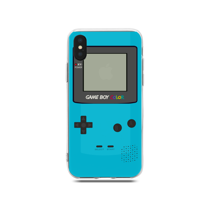 Flexible TPU Phone Case with Accurate Cutouts: blue, black Nintendo Game Boy Advance-inspired design, retro gaming, graphic s