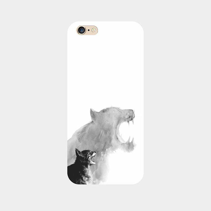 Flexible TPU Phone Case with Protection: white, gray bear and small animal illustration, minimal, watercolor illustration sty