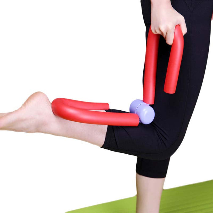 Flexor: Strengthen Your Thigh and Arm Muscles with this Exercise: purple, gray exercise thigh toner/resistance trainer, minim