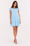 Floral Shift Dress for Women Blue