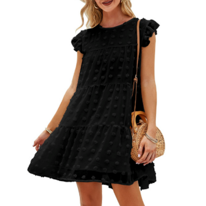 Floral Shift Dress for Women: cream, off-white dress, feminine casual style