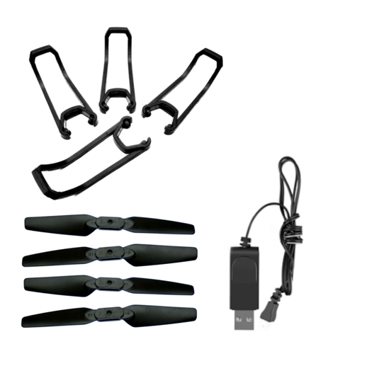 Flying Fox Dual Camera Drone Spare Parts, The Ultimate Ninja Dragon Accessory Set: light gray, dark gray quadcopter drone, mo
