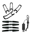 Flying Fox Dual Camera Drone Spare Parts, The Ultimate Ninja Dragon Accessory Set: light gray, dark gray quadcopter drone, mo