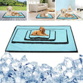 Foldable Cooling Pad Bed for Cats and Dogs, Available in 4 Sizes: light blue, black dog, minimal style
