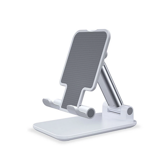 Foldable Stand for Tablets and Smartphones: light gray, dark gray adjustable device stand, minimal style