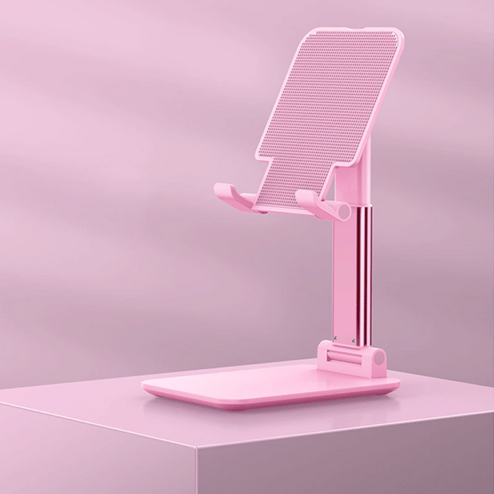 Foldable Stand for Tablets and Smartphones: light gray, dark gray adjustable device stand, minimal style