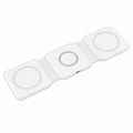 Foldable Wireless Charging Pad with 3-in-1 Compatibility for Multiple Devices White