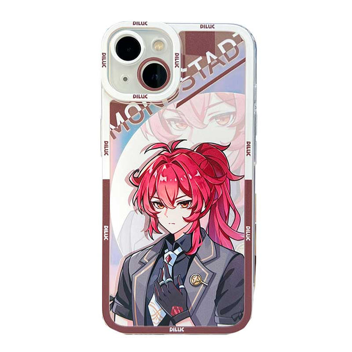 Fontaine Genshin Impact Phone Cases: clear, black anime-style character, anime, graphic style