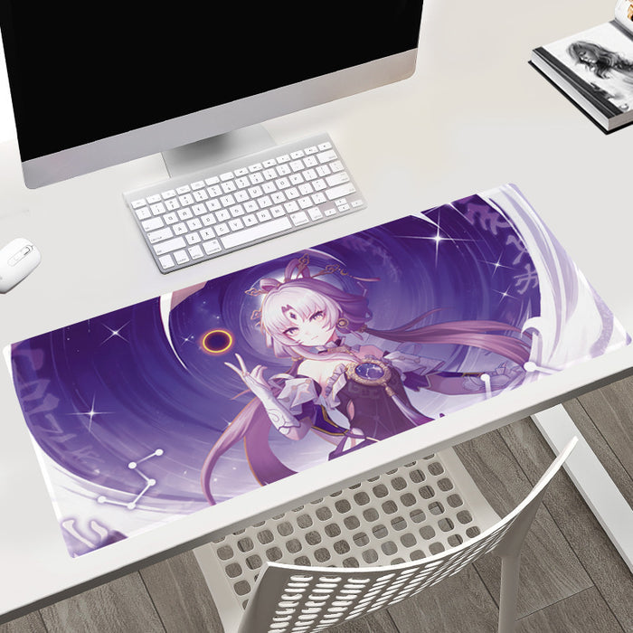 Fu Xuan Gaming Mouse Pad, Large and Precise: purple, lavender anime-style female character, anime, fantasy, kawaii style
