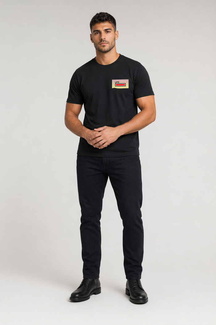 Full Life Men's Gaming Short Sleeve T-Shirt Black
