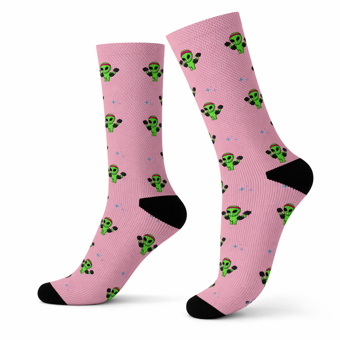 Fun Alien-Themed Novelty Socks for a Galactic Look Default
