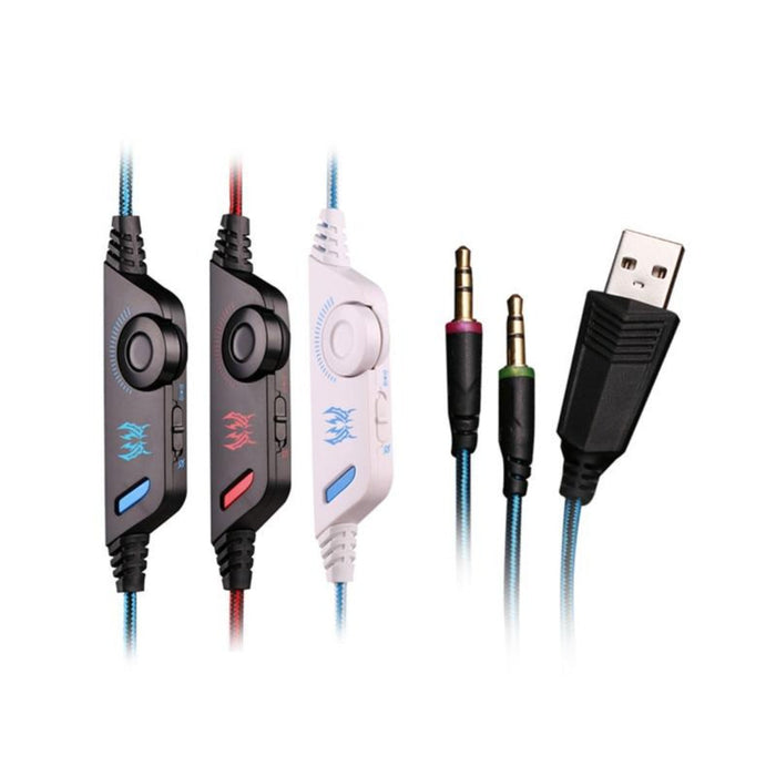G21Z Vibrating LED Gaming Headset with Mic, Dragon Stealth: black, dark gray over-ear gaming headset with boom microphone, fu