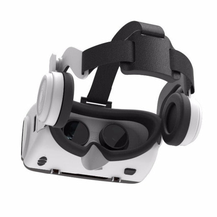 G6 VR Stereo Dragon Magic Gaming Headset with 3D: white, black virtual reality headset, modern tech style