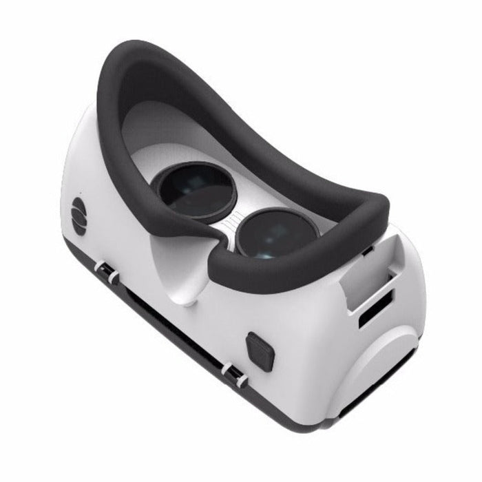 G6 VR Stereo Dragon Magic Gaming Headset with 3D: white, black virtual reality headset, modern tech style