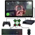 Gaming Adapter for Keyboard and Mouse, ConnectX: black, gray video game controller adapter hub, modern gaming accessory style