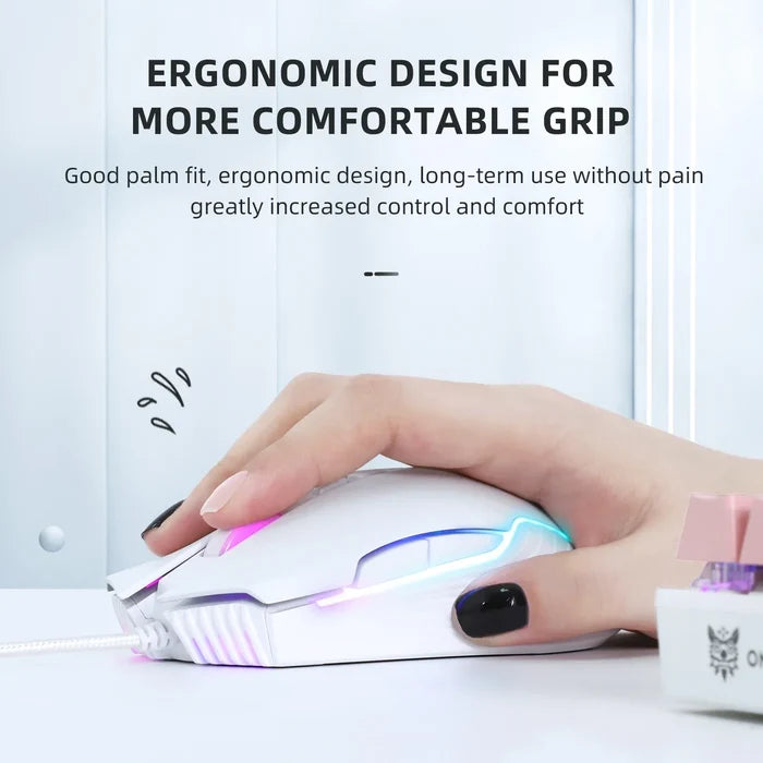 Gaming Headset with RGB Lighting and Built-in Microphone: pink, purple earmuffs, pastel kawaii style