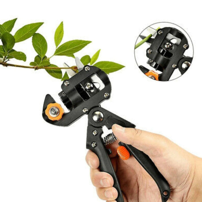 Gardening Shears with Two Blades for Pruning and Trimming: black, orange garden branch, functional garden tool style