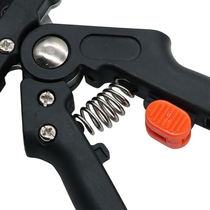 Gardening Shears with Two Blades for Pruning and Trimming: black, orange garden branch, functional garden tool style