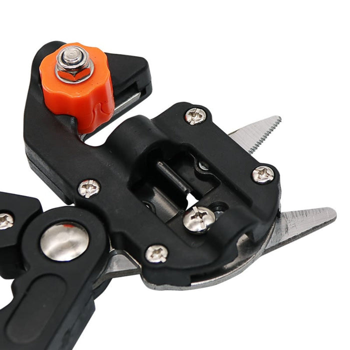 Gardening Shears with Two Blades for Pruning and Trimming: black, orange garden branch, functional garden tool style