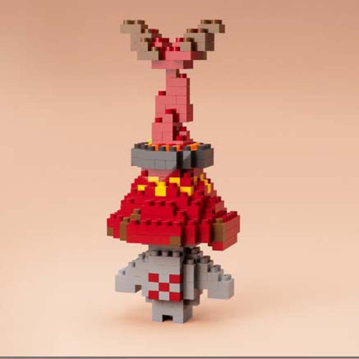 Genshin Impact Aranara Building Kit: green, yellow turtle-like character, pixelated cartoon style