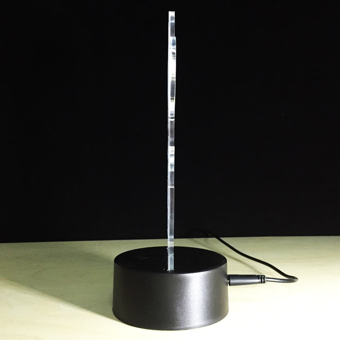 Genshin Impact Character Night Light: cyan-blue, black anime-style girl character holding a sword, anime, cartoon, neon line