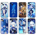 Genshin Impact Hydro Archon Phone Cases: blue, white anime-style female character illustrations, anime, fantasy, colorful sty