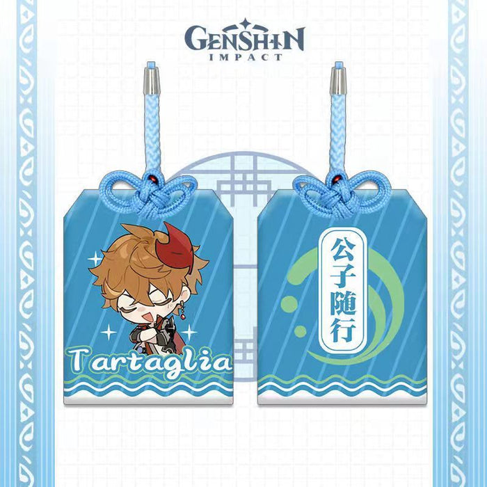 Genshin Impact Omamori Charms for Protection: purple, blue Genshin Impact character Qiqi, kawaii cartoon game merchandise sty