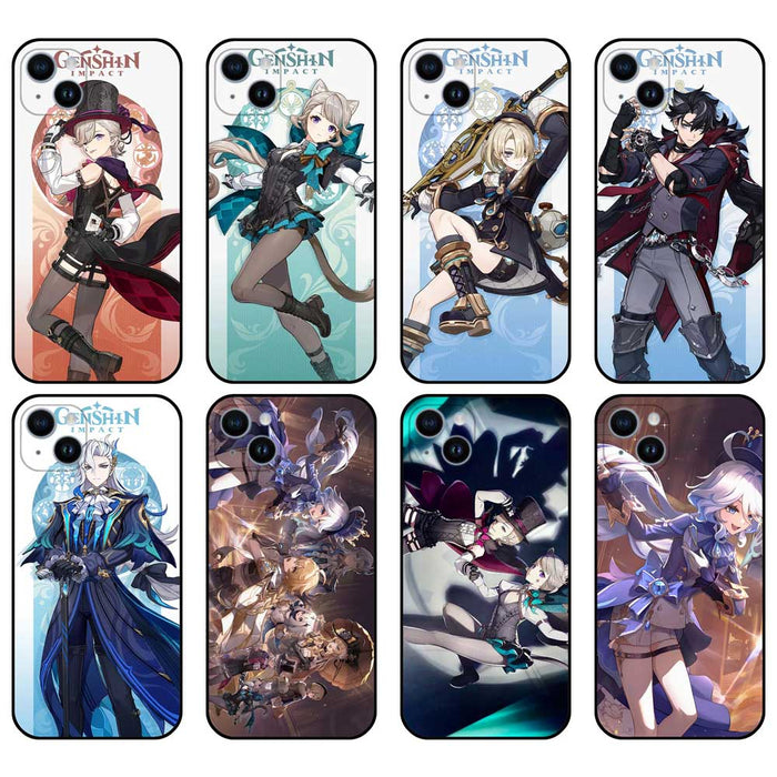 Genshin Impact Phone Case Collection: multicolor, black Genshin Impact anime game characters, anime, fantasy, game character