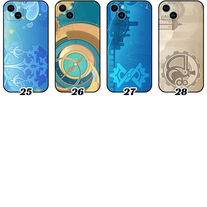 Genshin Impact Phone Case Collection: multicolor, black Genshin Impact anime game characters, anime, fantasy, game character