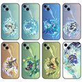 Genshin Impact Windblume Festival Phone Cases: teal, mint green anime-style fantasy characters, anime, fantasy, decorative st