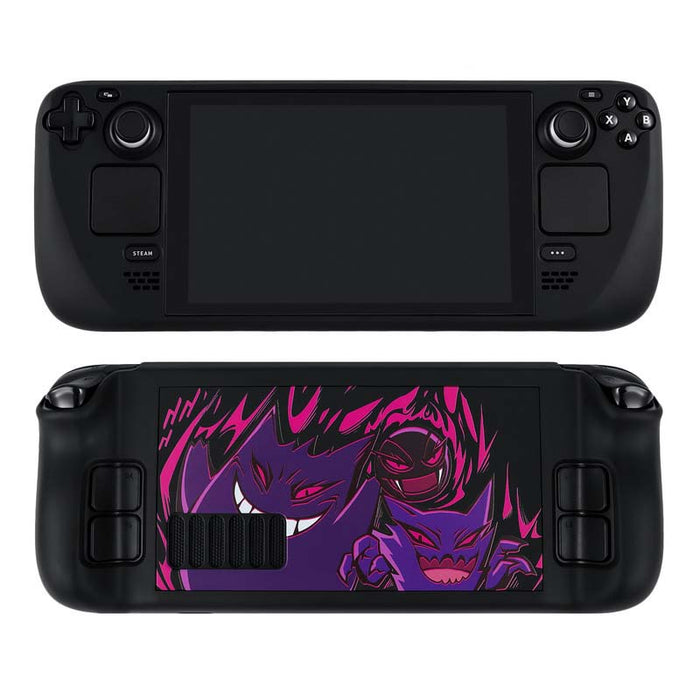 Ghost Steam Deck Case: Stylish Protection: black, dark gray stylized cartoon monster/character artwork, gaming, cartoon, high