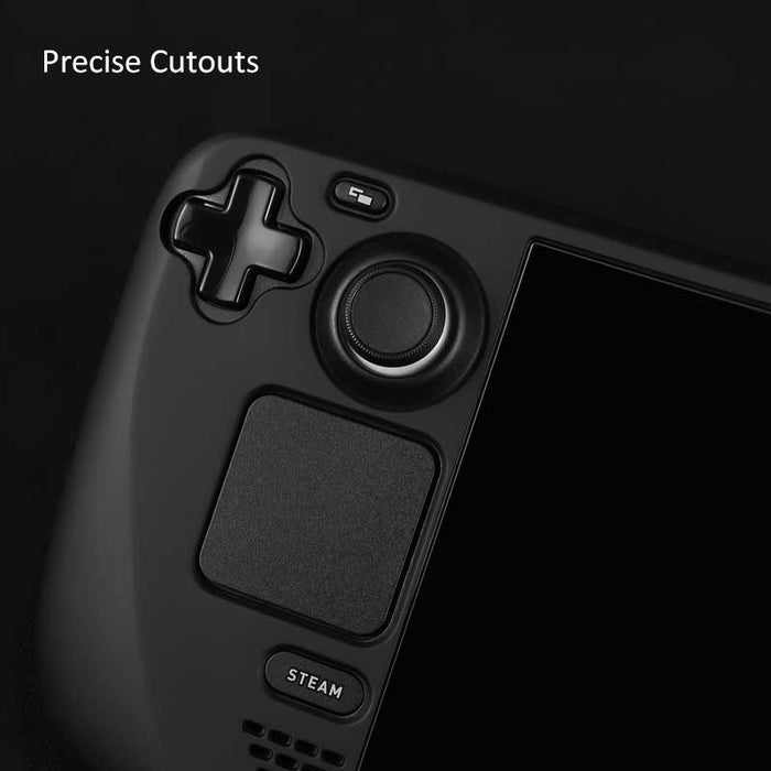 Ghost Steam Deck Case: Stylish Protection: black, dark gray stylized cartoon monster/character artwork, gaming, cartoon, high