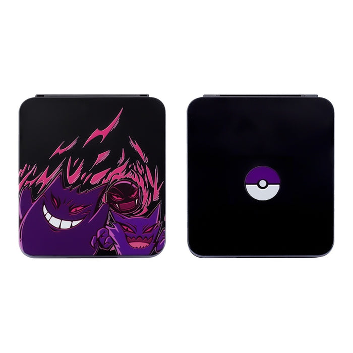 Ghost-themed Switch game card case: black, purple cartoon ghost-like and monster characters, cartoon, spooky kawaii style