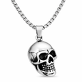 Gleaming Skeleton Pendant Silver