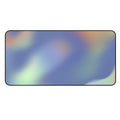 Glowing Swirls Desk Mat in Green: blue, purple rectangular pad or mat, minimal style