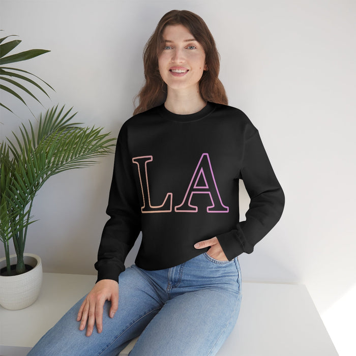 Gradient Crewneck Sweatshirt for Women: black, light pink sweatshirt, casual minimal style