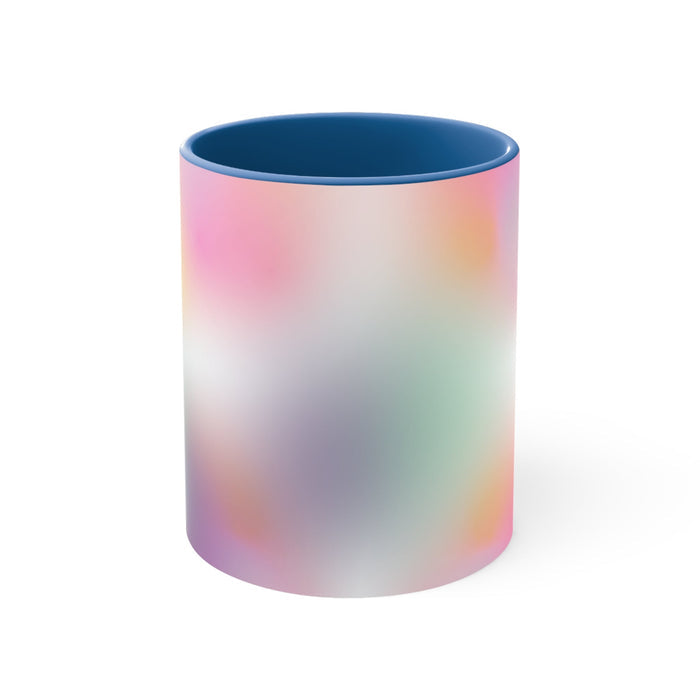 Gradient Floating Mug for Coffee and Tea: white, blue mug, minimal colorful gradient style