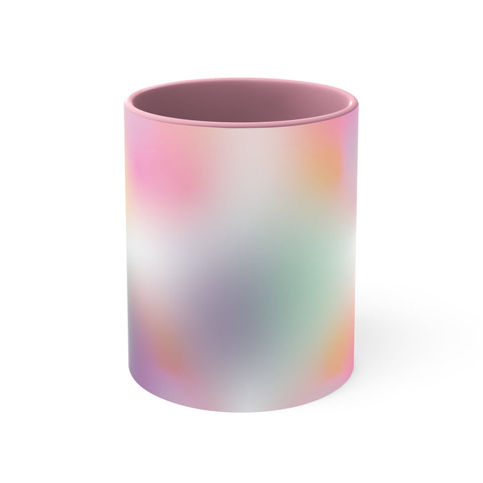 Gradient Floating Mug for Coffee and Tea: white, blue mug, minimal colorful gradient style