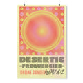 Gradient Poster Concert Experience Online: yellow, orange online concert advertisement, retro graphic design style