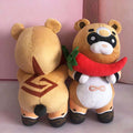 Guoba Plush Toy for Genshin Impact: tan, brown cartoon bears, cute cartoon/kawaii style
