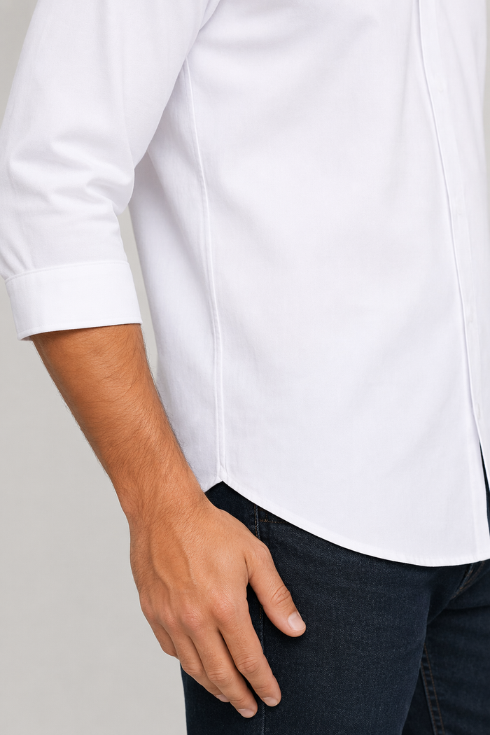 Half Sleeve Shirt for Men's Urban Fashion White